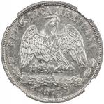MEXICO: Republic, AR peso, 1873-Mo, KM-408.5, assayer M, NGC graded MS61.