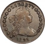 1795 Draped Bust Silver Dollar. BB-52, B-15. Rarity-2. Centered Bust. VF Details--Cleaned (PCGS).