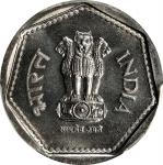 1987年印度5 帕斯。加尔各答造币厂。错版币。INDIA. Rupee, 1985-(L). Llantrisant Mint. PCGS SPECIMEN-67.