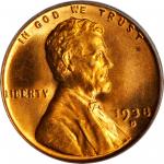 1938-D Lincoln Cent. MS-67 RD (PCGS).