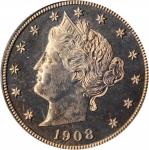 1908 Liberty Head Nickel. Proof-65 (PCGS). OGH.
