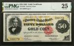 Fr. 1195. 1882 $50 Gold Certificate. PMG Very Fine 25.