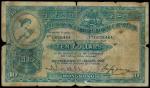 The HongKong and Shanghai Banking Corporation, $10, CONTEMPORARY FORGERY, 1.1.1930, serial number G6