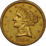 1856-O Liberty Head Half Eagle. Winter-1, the only known dies. AU-58 (PCGS). CAC.