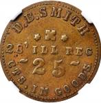 Illinois. 28th Illinois Regiment. Undated (1861-1865) D.B. Smith. 25 Cents. Schenkman IL-28-25Bb (IL