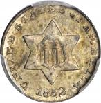 1852 Silver Three-Cent Piece. MS-64 (PCGS). CAC.