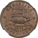1837 Illustrious Predecessor. HT-A33, Low-19, DeWitt-CE 1838-3, W-11-530a. Rarity-1. Copper. Plain E