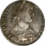 PERU. 8 Reales, 1809-LIMA JP. Lima Mint. Ferdinand VII. NGC EF-40.
