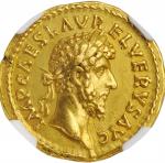 LUCIUS VERUS, A.D. 161-169. AV Aureus (7.24 gms), Rome Mint, A.D. 161. NGC AU, Strike: 5/5 Surface: 