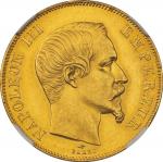 France. 1857. Gold. NGC MS64+. UNC＋. 50Franc. Napoleon III Gold 50 Francs