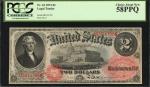 Fr. 43. 1874 $2 Legal Tender Note. PCGS Currency Choice About New 58 PPQ.