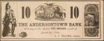 Andersontown, Pennsylvania. Andersontown Bank. ND. $10. About Uncirculated.