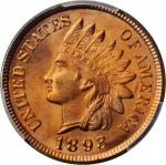 1893 Indian Cent. MS-66+ RD (PCGS).