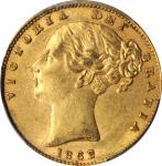 GREAT BRITAIN. Sovereign, 1862. London Mint. Victoria. PCGS AU-58 Gold Shield.