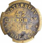 Connecticut--New Haven. Undated Waterbury House. Rulau-E Conn 27. Rarity-8. Brass. 20 mm. VG Details