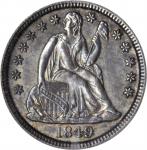 1849 Liberty Seated Dime. MS-64 (PCGS). OGH.