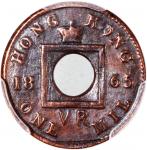 Hong Kong, [PCGS VF Detail] bronze 1 mil, 1865, variety without hyphen, (KM-2), tooled, cert. #46719