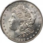 1897 Morgan Silver Dollar. VAM-6A. Top 100 Variety. Pitted Reverse. MS-64 (NGC).