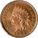 1884 Indian Cent. Proof-66+ RD (PCGS). CAC.