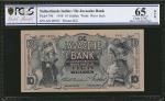 1938年荷属东印度爪哇银行10 & 25盾。NETHERLANDS INDIES. Javasche Bank. 10 & 25 Gulden, 1938. P-79b & 80b. PCGS GS