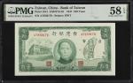 民国三十六年台湾银行壹佰圆。(t) CHINA--TAIWAN. Bank of Taiwan. 100 Yuan, 1947. P-1941. PMG Choice About Uncirculat