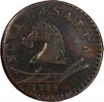 1788 New Jersey Copper. Maris 50-f, W-5475. Rarity-3. Head Left. VF-30 (PCGS).