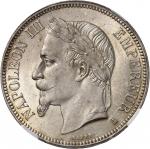 FRANCE Second Empire / Napoléon III (1852-1870). 5 francs tête laurée 1868, A, Paris.