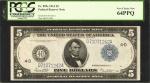 Fr. 859c. 1914 $5 Federal Reserve Note. Cleveland. PCGS Very Choice New 64 PPQ.