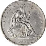 1861-O Liberty Seated Half Dollar. Confederate States Issue. WB-11, FS-401. Rarity-3. CSA Die Crack-