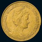 1912年荷兰10盾金币一枚，重量：6.7克，极美品至近未使用品