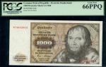 German Federal Republic, Deutsche Bundesbank, 1000 Deutsche mark, 2nd January 1980, serial number W7