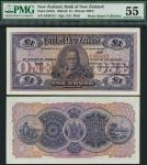 Bank of New Zealand, £1, 1 October 1928, serial number E045512, purple on multicolour underprint, Ma