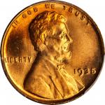 1935 Lincoln Cent. MS-67 RD (PCGS). Gold Shield Holder.