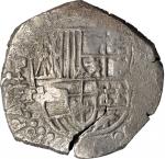BOLIVIA. Cob 8 Reales, ND (1618-21)-PT. Potosi Mint. Philip III. VERY FINE Details. Sea Salvaged.