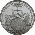 1778 German Prayers for Peace Medal. Betts-560. White Metal with Copper Scavenger, 38.6 mm. MS-62 (P
