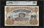 1912年香港上海汇丰银行伍佰圆。样张。(t) HONG KONG.  Hong Kong & Shanghai Banking Corporation. 500 Dollars, 1912. P-1