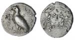 Sicily, Akragas, AR Didrachm, c. 510-495 BC, sea eagle standing left, AKRAS to right, ANTOS in retro