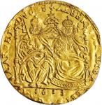 SPANISH NETHERLANDS. Flanders. 2 Souverain dOr, 1613. Bruges Mint. Albert & Isabella. PCGS Genuine--