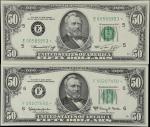 Lot of (2). Fr. 2113-F* & Fr. 2118-E*. 1963A-74 $50 Federal Reserve Notes. Choice Uncirculated.