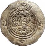 公元前 6 世纪波斯萨珊帝国库斯瑙二世银币一枚，NGC CH AU 评级编号：6763846-019