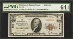 Pottstown, Pennsylvania. $10 1929 Ty. 1. Fr. 1801-1. The NB. Charter #608. PMG Choice Uncirculated 6