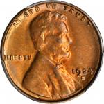 1924-S Lincoln Cent. MS-65 RB (PCGS).