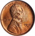 1917-S Lincoln Cent. MS-64 RD (PCGS).