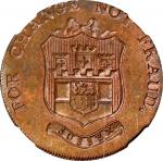 GREAT BRITAIN. Trade Tokens. Kent. Lamberhurst. Gibbss Copper 1/2 Penny Token, 1794. NGC MS-64 Brown