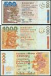 Standard Chartered Bank,a lot of $500, 2003, $1000(2), 2002 and 2003, serial number ZZ247971, Z07007