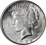 1922-S Peace Silver Dollar. MS-65+ (PCGS). CAC.