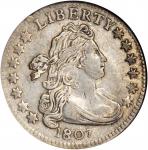 1807 Draped Bust Dime. JR-1, the only known dies. Rarity-1. AU-53 (NGC).