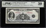 CANADA. Banque du Canada. 2 Dollars, 1935. BC-4. PMG Very Fine 30.