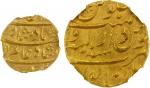 MUGHAL: Shah Alam Bahadur, 1707-1712, AV mohur, Burhanpur, AH11(20), KM-356.3, mint name spelled as 