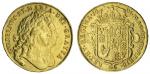 William and Mary (1688-1694), Five-Guineas, 1691 TERTIO, conjoined laureate and draped busts right, 